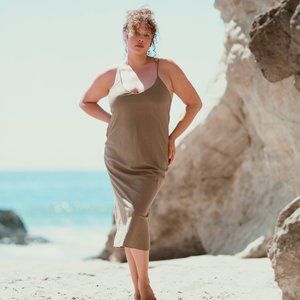 NWOT Bias Slip Dress in Laurel